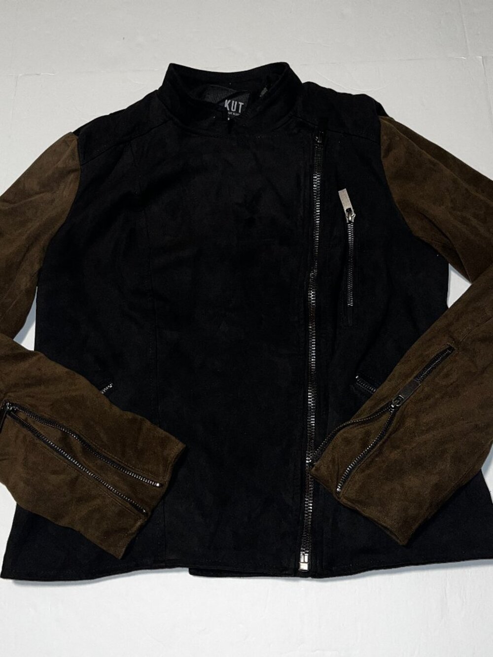 Kut From The Kloth women's zip faux suede polyester jacket small